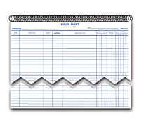 Daily Service Route Sheets - Spiral Bound