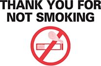 Stock Static Cling Reminders-No Smoking