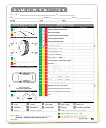 KIA Multi-Point Inspection Form