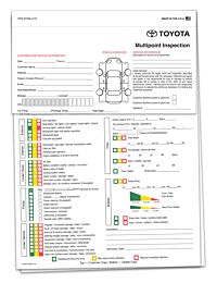 Toyota Multi-Point Inspection Form