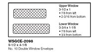 #10 Standard Double Window Black Security Tint Envelopes 