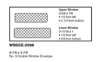 #9 Double Window Envelope with black security TINT
