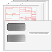 1099-INT (INTEREST) 2-UP 5-Part Kit w/Envelopes