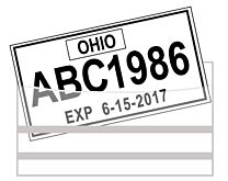 License Plate Tag Bags with Adhesive