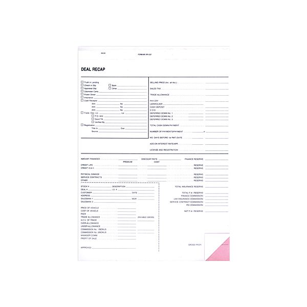 Deal Recap Form